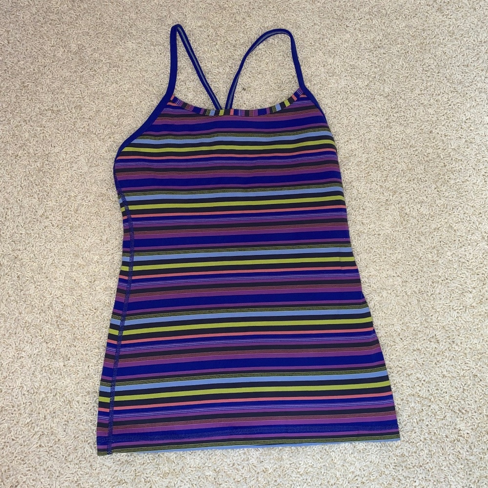 Lululemon Striped Power Y Racerback Tank